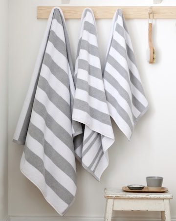 Bianca Reversible Stripe Jacquard Towels
