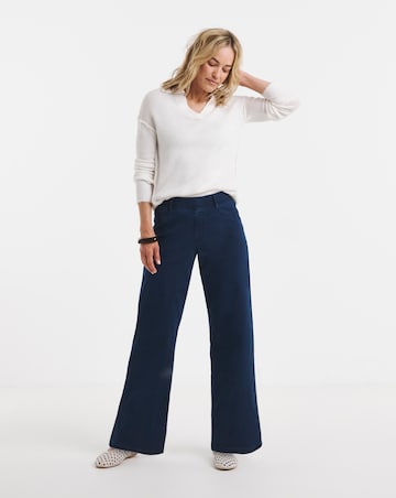 Indigo Stretch Wide Leg Jegging