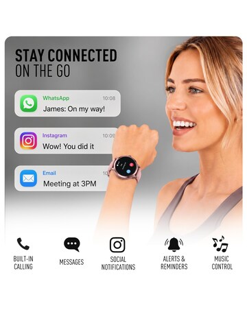 Reflex Active Spectre AMOLED Silicone Strap Smart Watch - Pink