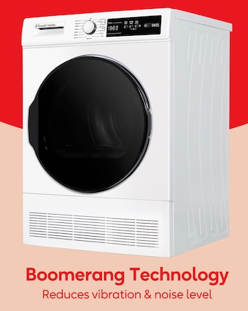 Russell Hobbs RH8CTD111W 8kg Condenser Tumble Dryer White + Install