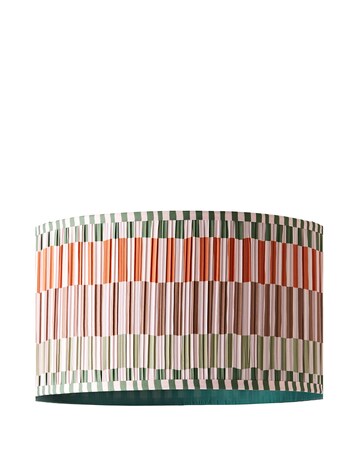 ValueLights Rae Large Striped Natural Easy Fit Shade 45cm