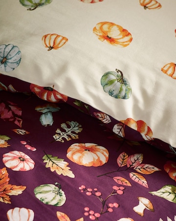 Catherine Lansfield Autumn Pumpkins Duvet Cover Set