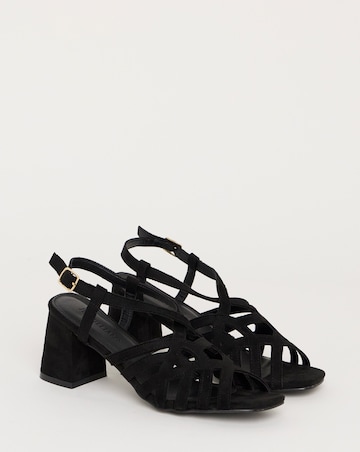 Calm Multi Strap Block Heel Sandals - Wide Fit (E)