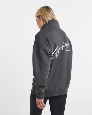 Gym King Script Mindset 1/4 Zip Funnel Neck