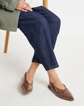 Gale Flat Slingback Shoes - Wide Fit (E)