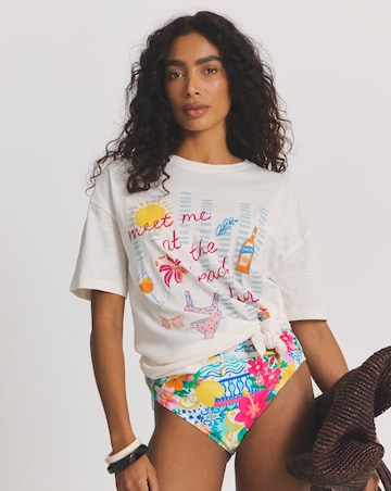 Beach Club Graphic Cotton Beach T-Shirt