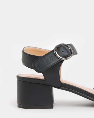 Robin Two Part Block Heel Sandals - Wide Fit (E)