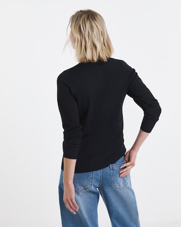 Black V Neck Cardigan