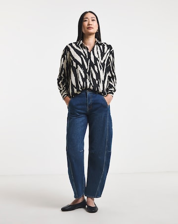 Printed Linen Mix Shirt