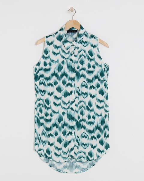 Dipped Back Sleeveless Shirt