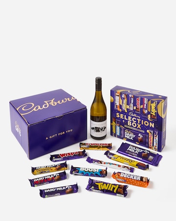 Cadbury Double Deck & White Wine Gift