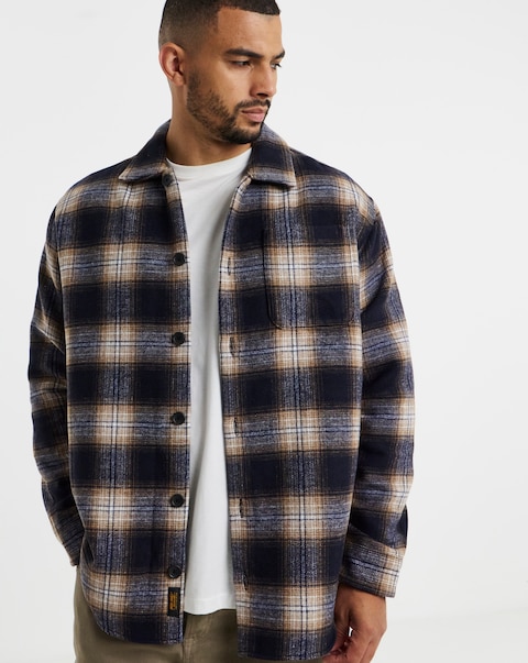 Jack & Jones Soho Ollie Overshirt - Navy Check