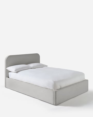 Emery Velvet Ottoman Bedframe with mattress