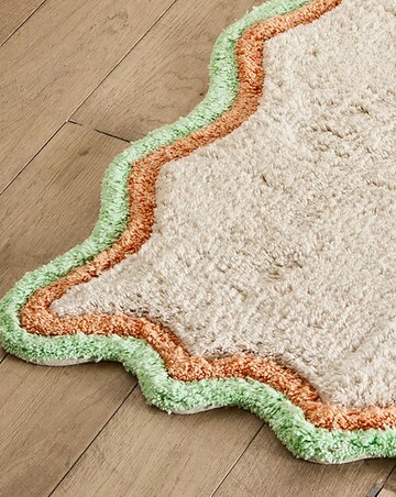 Scalloped Bath Mat - Multicoloured