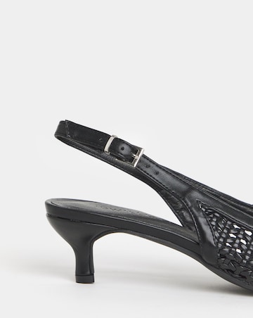 Bolero Woven Pointed Toe Slingbacks - Wide Fit (E)