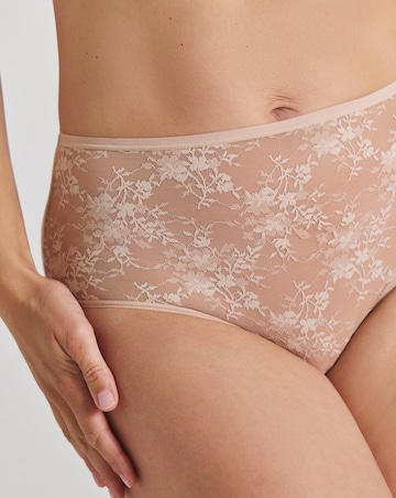 Pretty Secrets (3 Pack) Full Fit Lace Knickers Black/White/Almond