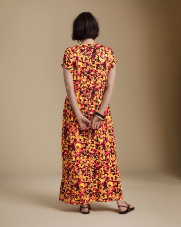 Julipa Printed Cap Sleeve Midi Dress