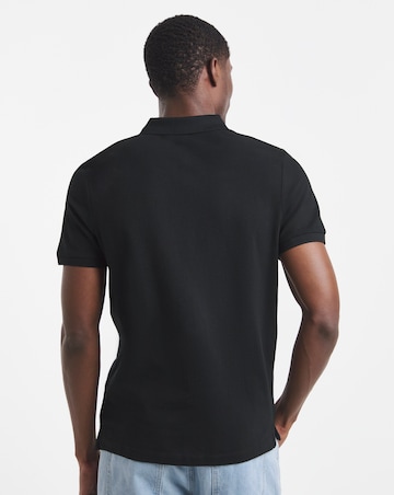Pure Cotton Pique Polo- Black