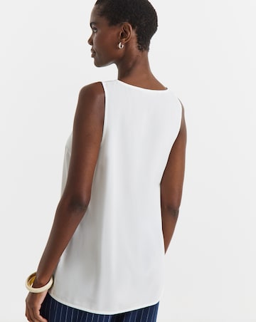 V Neck Woven Vest