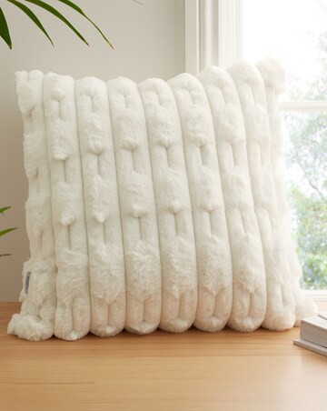 Bianca Carved Faux Fur Cushion