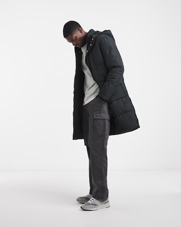 Black Longline Padded Coat
