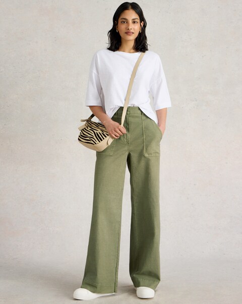 White Stuff Twister Wide Leg Trouser