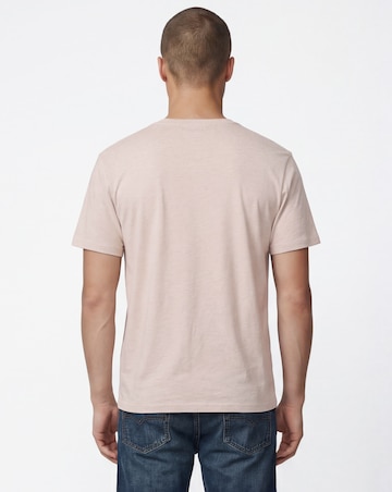 V Neck T-Shirt Long - Pink Marl