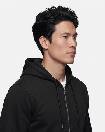 Full Zip Hoodie Long- Black