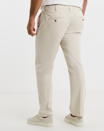 Jack & Jones Premium Martin Linen Blend Suit Trouser - Natural