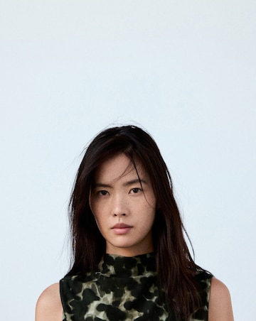 Mango Printed Mesh Dress