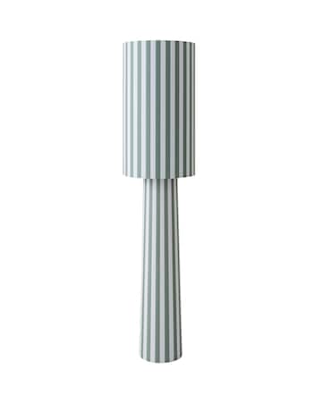 ValueLights Thorley Green Stripe Midi Floor Lamp