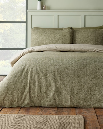Catherine Lansfield Brushed Herringbone Duvet Cover Set