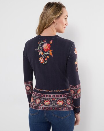 Joe Browns Alice Printed Ribbed Henley Top