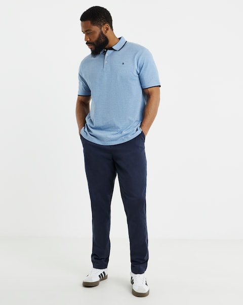 Jack & Jones Paulos Tipped Polo - Blue