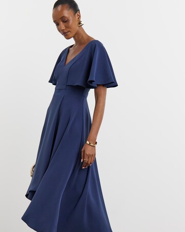 Joanna Hope Navy Angel Sleeve Dress