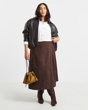 Simply Be Ivory Bow Button Shirt