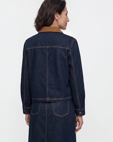 Indigo Cord Collar Barn Jacket