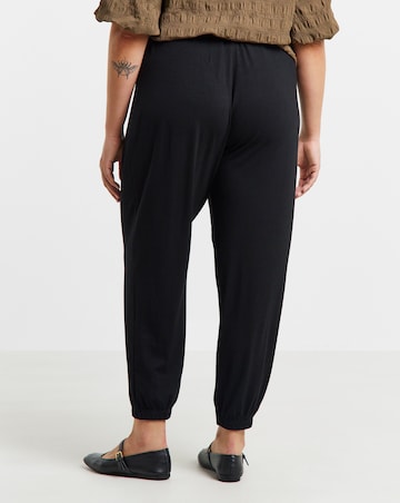 Simply Be Black Jersey Balloon Trouser