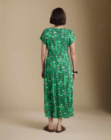 Julipa Printed Pocket Jersey Midi Dress