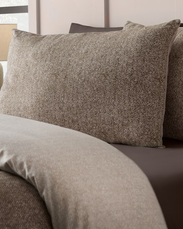 Catherine Lansfield Brushed Herringbone Duvet Cover Set
