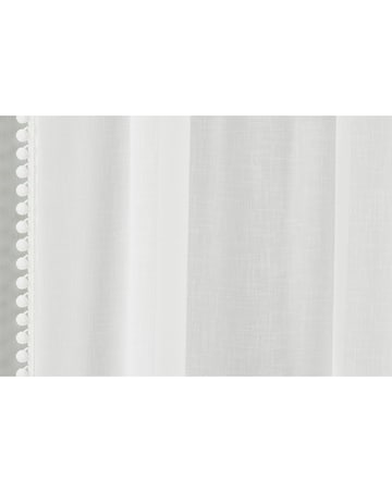 Tahiti Pom Pom Linen Look Voile