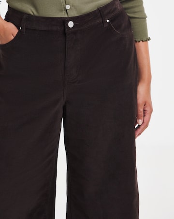 Chocolate Cord Culotte Jeans