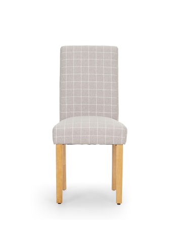 Ava Pair of Checked Dining Chairs