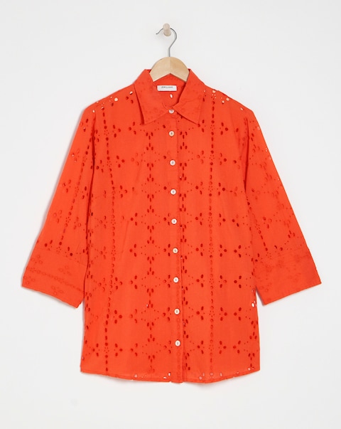 Pure Cotton Broderie Shirt