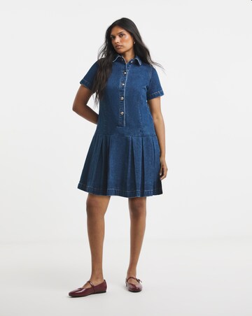 Mid Wash Denim Mod Dress