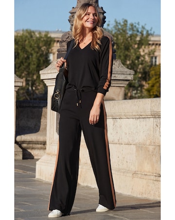 Sosandar Side Stripe Sweatshirt