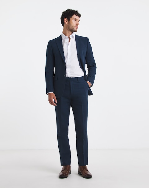 Regular Fit Linen Blend Trouser