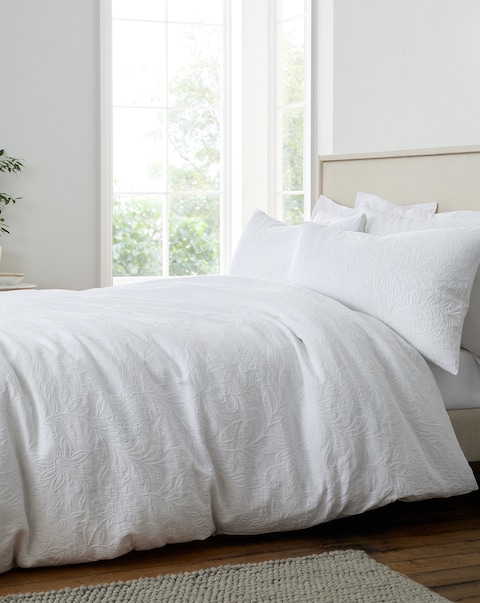 Bianca Fleur Matelasse Duvet Cover Set