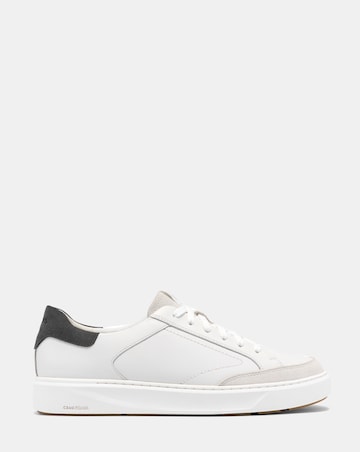Clarks Code C Tie Leather Shoe - White