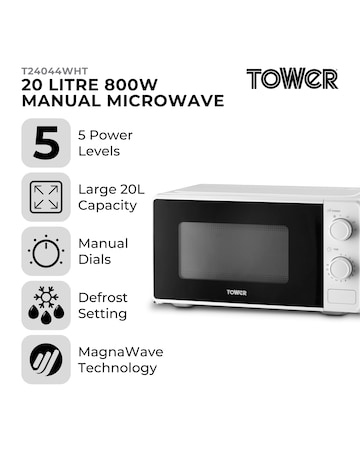 Tower 20L 800W Micorwave White